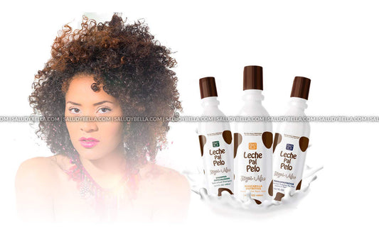 Leche Pal Pelo Rizos/Afro Specialized Shampoo Nourishing Hair Repair Mask Thermalprotectant Champu Especializado Mascarilla Nutritiva Termoprotector 14.9oz-440ml x3 (Set/Kit 14.9oz-440ml x3)