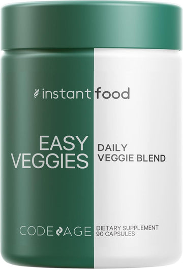 Codeage Instantfood Easy Veggies, Over 15 Vegetables Equivalent All-in
