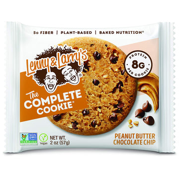 Lenny & Larry's The Complete Cookie, Peanut Butter Chocolate Chip, Soft Baked, 8g Plant Protein, Vegan, Non-GMO,  Cookie (Pack of 12)