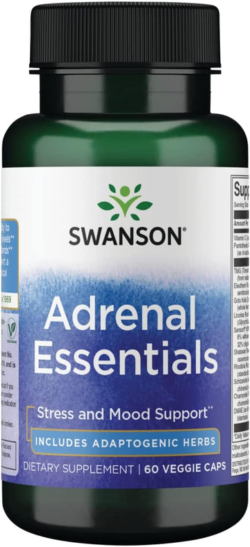 Swanson Adrenal Essentials 60 Veg Capsules2.88 Ounces