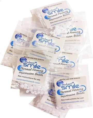 12 Packages of Instant Smile Billy Bob Replacement Thermal Adhesive Fitting Beads for Fake Teeth