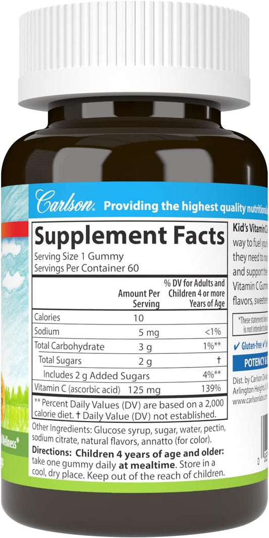 Carlson Labs Kids Vitamin C Gummies, 60 CT