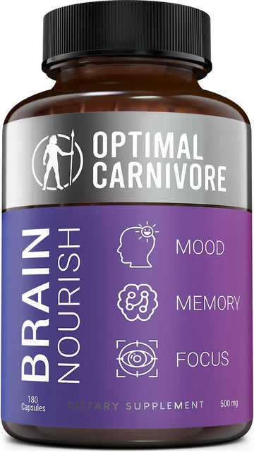 Optimal Carnivore Lions Mane Mushroom Supplement & Beef Brain, Powerfu