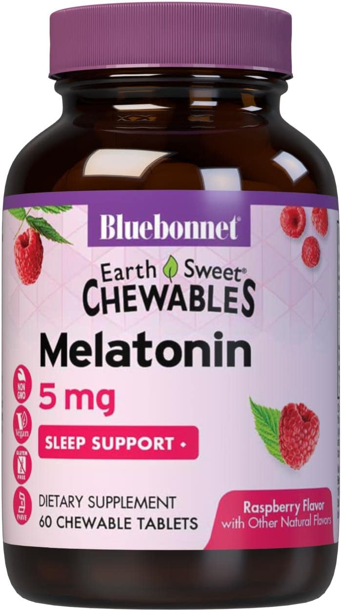 Bluebonnet EarthSweet Melatonin 5 mg Fast-Acting Quick Dissolve Nightt