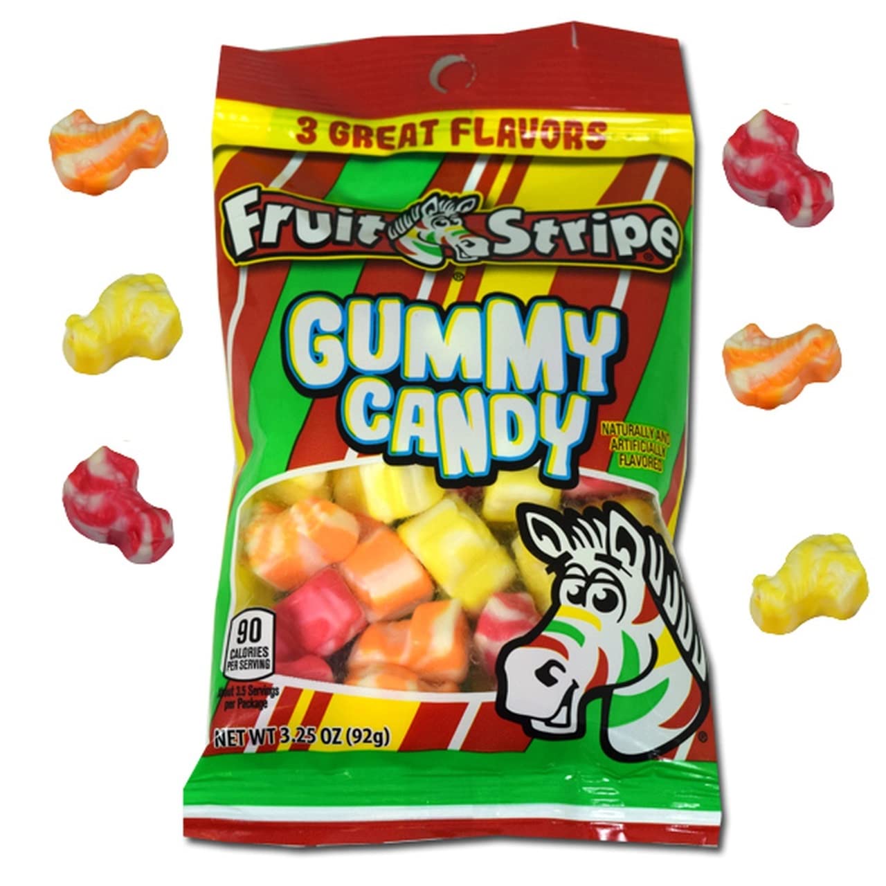 Fruit Stripe Zebra Gummy Candy, 3.25oz : Grocery & Gourmet F