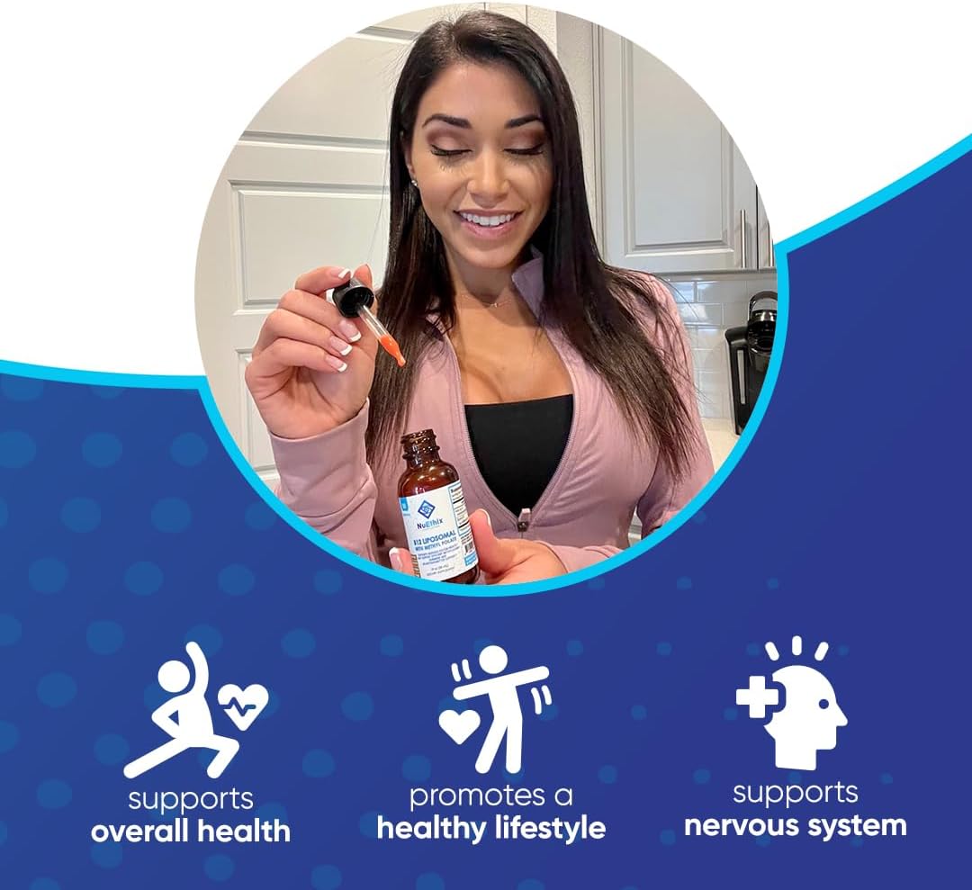 NuEthix Formulations B12 Liposomal with Methyl Folate Dietary Suppleme