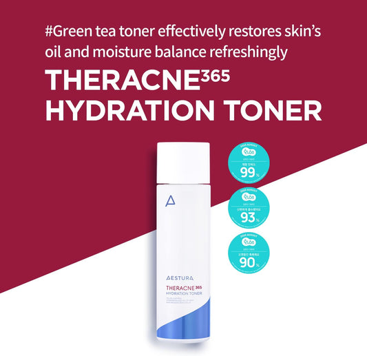 AESTURA THERACNE365 Hydration Toner | Green Tea Facial Toner Infused for Face Acne Prone Skin | 5.07 , 150