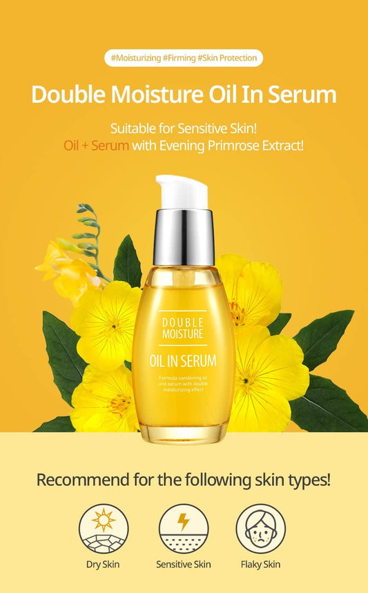 Charmzone Double Moisture Oil in Serum for Dry Sensitive Skin Soothing Moisturizing Elasticity Protection for All Skin Type (30/1.01 .)