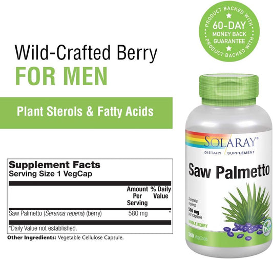 SOLARAY Saw Palmetto Berry 580mg 360 VegCaps