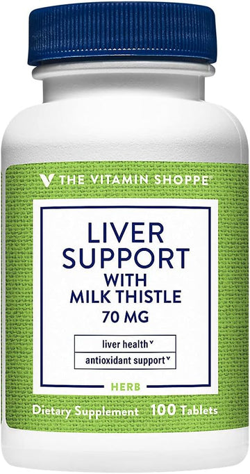 The Vitamin Shoppe Liver Support with Milk Thistle 70MG (80% Silymarin