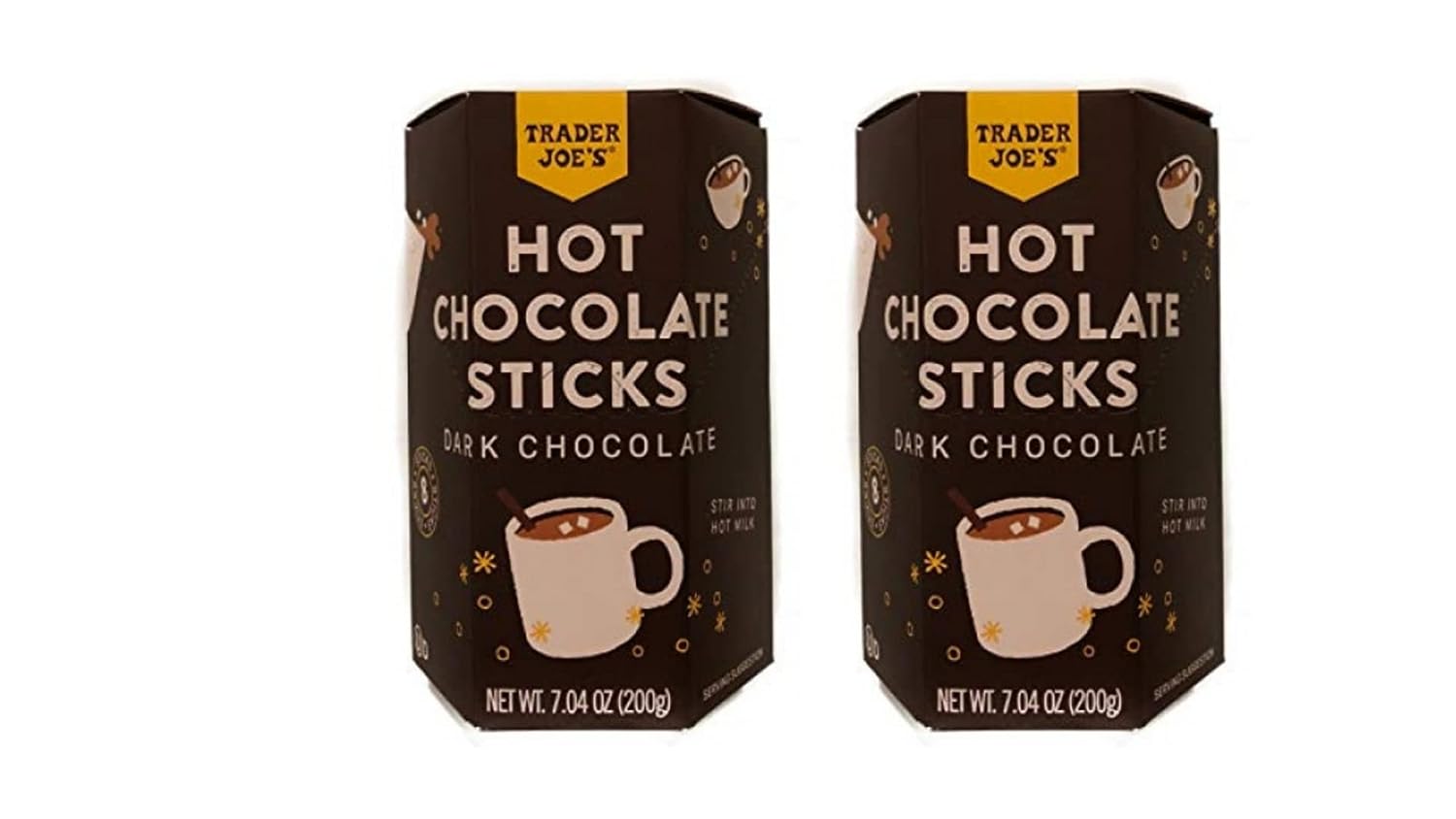 Trader Joes Hot Chocoalte Sticks - Dark Chocolate - 2 Pack
