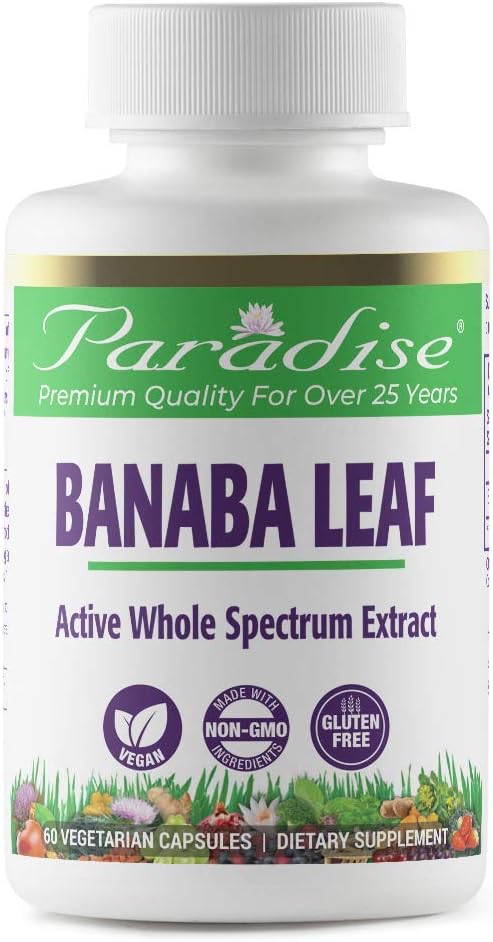 Paradise Herbs Banaba Leaf Vegetarian Capsules, 60 Count0.64 Ounces
