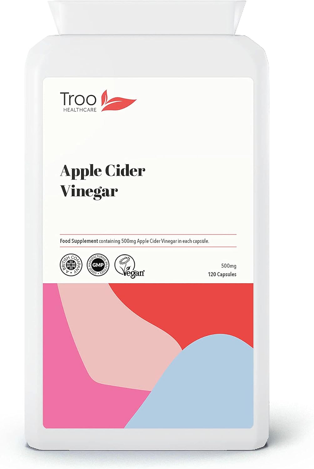 Apple Cider Vinegar Supplement (500Mg) - 120 Capsules | Uk Manufacture80 Grams
