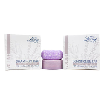 Bar Shampoo and Conditioner for Hair, by Luxiny, Made in USA Lavender Shampoo and Conditioner Bar Set With 1 Sulfate Free Shampoo Bar, 60g & 1 Deep Conditioner Bar, 50g (Rosemary Lavender)