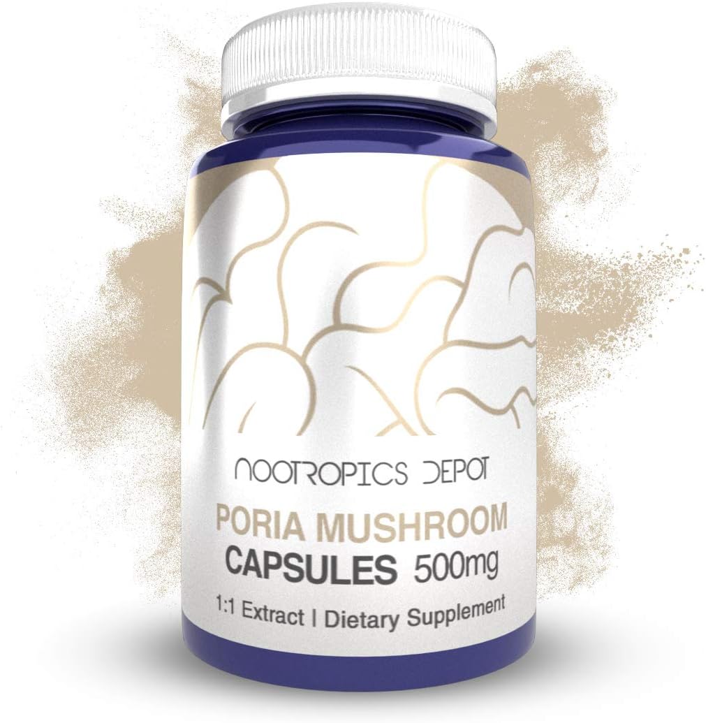 Nootropics Depot Poria Mushroom Capsules | 500mg | 60 Count | Wolfipor