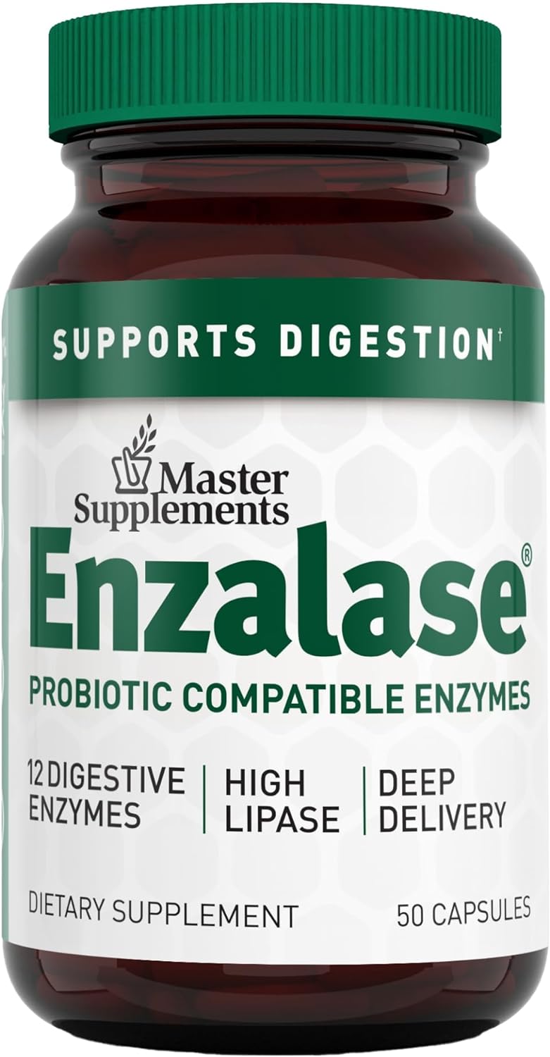 Enzalase Master Supplements 50 Capsules - Probiotic Compatible Enzymes4 Ounces