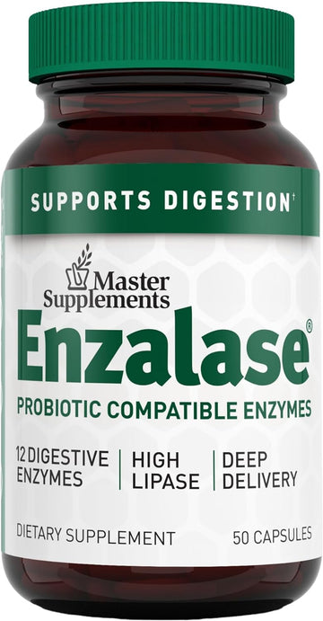 ENZALASE Master Supplements 50 Capsules - Probiotic Compatible Enzymes4 Ounces