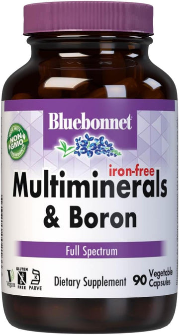 Bluebonnet Multi Mineral Plus Boron Vegetarian Capsules without Iron,W