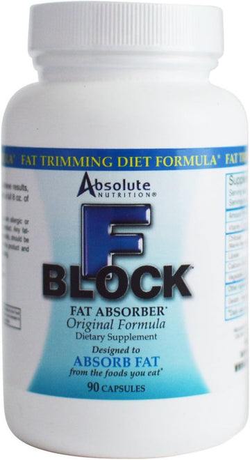 Absolute Nutrition FBlock Xtra Fat Absorber, Diet Formula, 90 Capsules0.16 Ounces