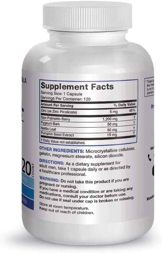 Bronson Prostate Health Support Supplement 120 Capsules120 Count (Pack