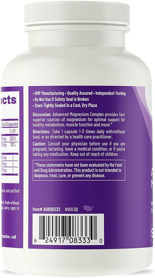 AOR, Advanced Magnesium Complex, Dietary Supplement, Promotes bone and