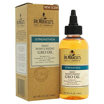 Dr. Miracle's Daily Moisturizing Gro Oil, Blended with Vitamins A, D, E, Avocado & Aloe Vera For Healthy Hair Growth, 4