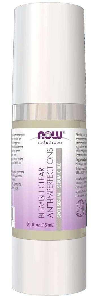 NOW Solutions, Blemish Clear Spot Treatment, Reduces Redness and Irritation, Purify, 0.5-uid