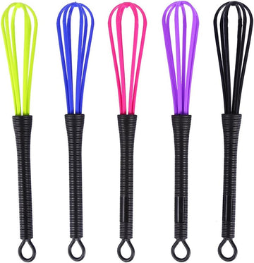 ANGGREK 5PCS Plastic Salon Barber Hairdressing Hair Color Dye Cream Whisk Kitchen Balloon Mixer Tool