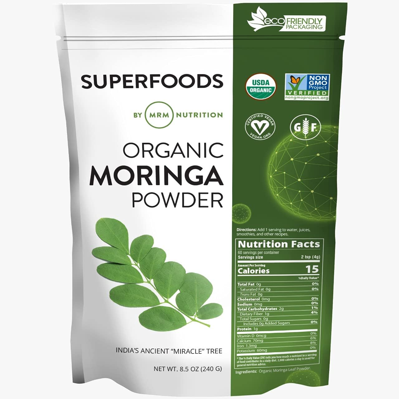 Mrm Nutrition Moringa Powder| Superfoods | Digestive Health | High Fib