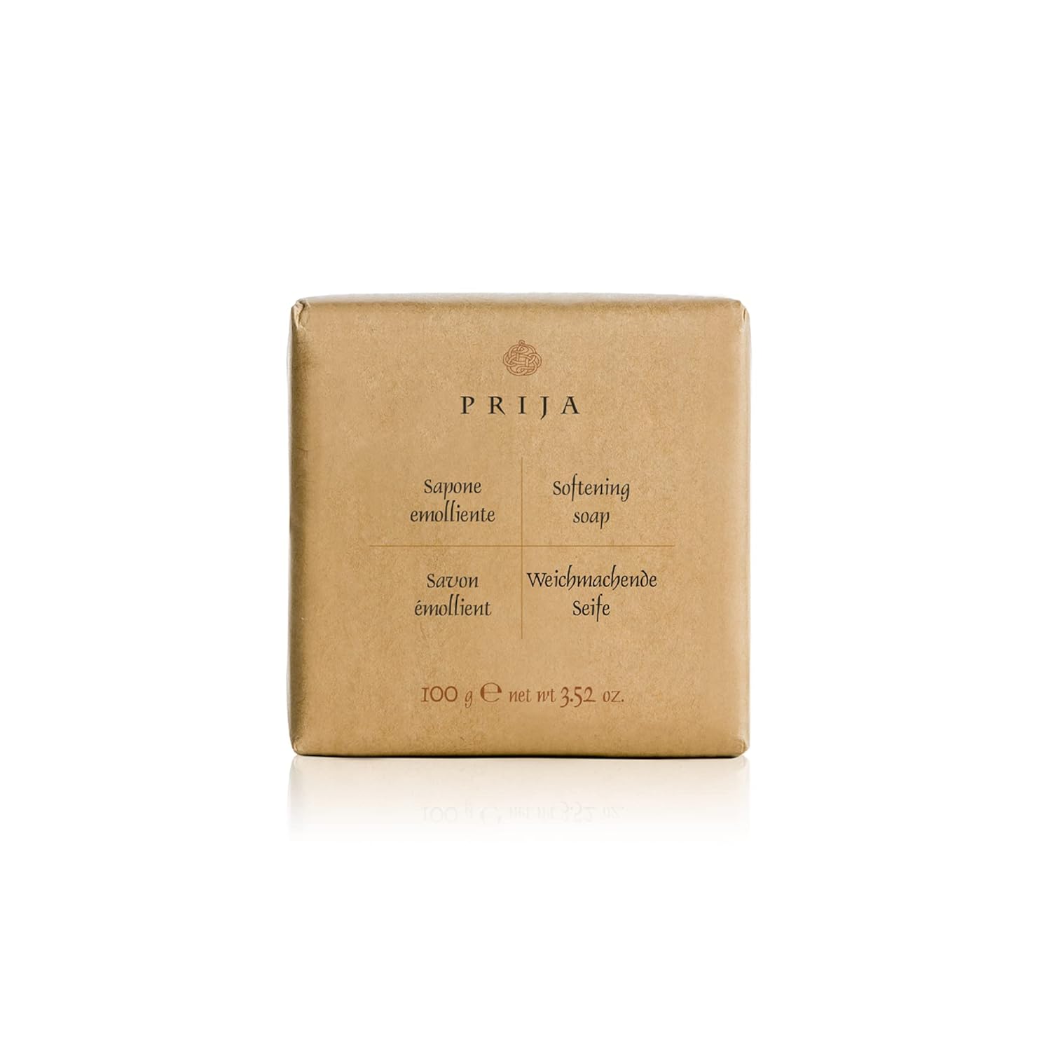 Prija Softening Soap Enriched with Vegetable Glycerin (Net wt. 3.52 ) - Maintain and Restore Skin Hydration - Vegan Friendly - Dermatologically Tested - 100% Recycled Paper