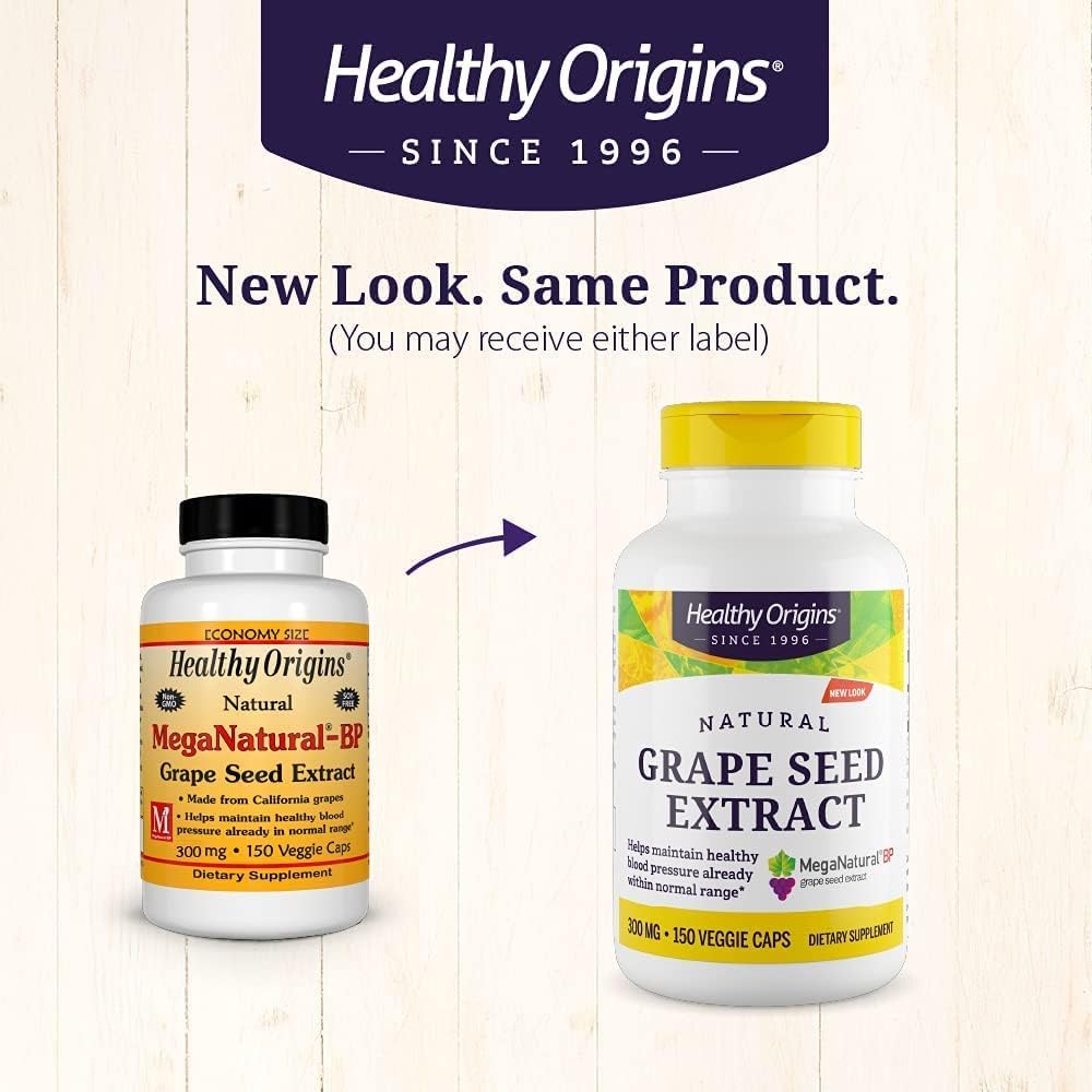 Healthy Origins MegaNatural BP-Grape Seed Extract, 300 mg - Blood Flow