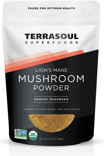 Terrasoul Superfoods Organic Lion's Mane Mushroom Powder (4:1 Extract)
