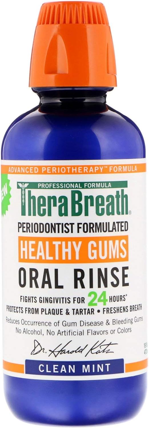 TheraBreath Healthy Gums Oral Rinse Clean Mint avor 16   473