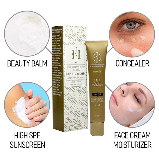 Bella Schneider Beauty Culmine BB Plus Broad Spectrum SPF 35 Beige, Tinted Moisturizer, Blemish Concealer Balm, Dry skin Remedy, Anti-Wrinkle Balm, Soften Fine Lines, Color Correcting, UV Protection
