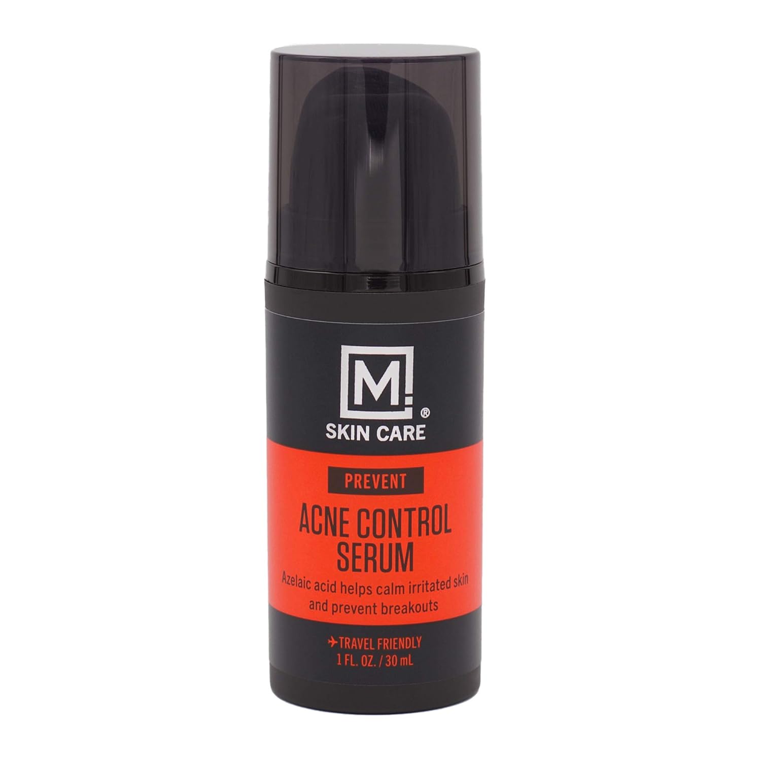 M. Skin Care Prevent Acne Control Facial Serum for Men, Azelaic Acid, Soothing Aloe Leaf Juice, Cruelty Free