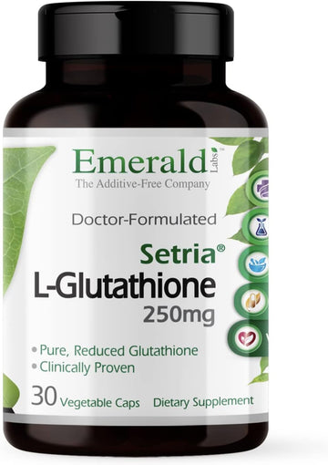 Emerald Labs Setria L-Glutathione - Dietary Supplement with Reduced Gl
