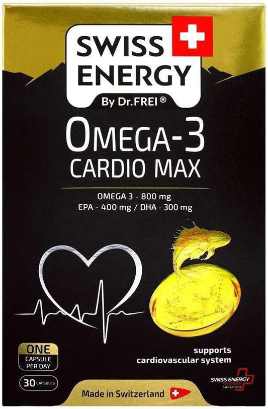 Swiss Energy, Omega-3 Cardio MAX, Cardiovascular Support, 30 Capsules