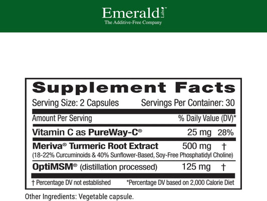 Emerald Labs Meriva Turmeric Plus - Formulated with Turmeric, OptiMSM