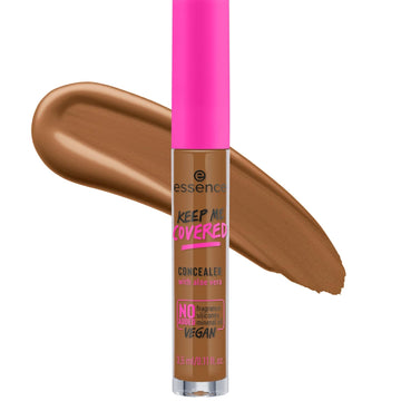 essence | Keep Me Covered Concealer (100 | Mahogany) | Lightweight, Non-Comedogenic, Buildable Coverage | Vegan & Cruelty Free | Free From Parabens, Oil, Alcohol, & Microplastic Particles