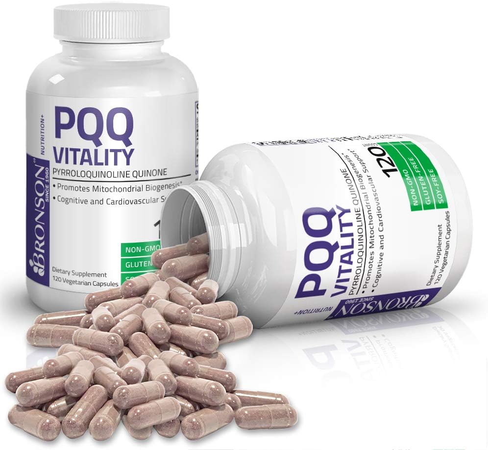 Bronson PQQ Vitality 20mg Pyroloquinoline Quinone Supplement Promotes 