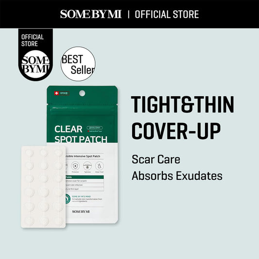 SOME BY MI 30 Days Miracle Clear Spot Patch - 90Counts, 2 Size (10mm 45Counts, 12mm 45Counts) - Acne, Zits and Pimple Patches for Face - Invisible and Hydrocolloid Patches - Pack of 5