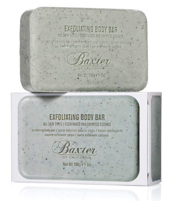 Baxter of California Exfoliating Body Bar Soap for Men with Cedarwood and Oak Moss Essence | For All Skin Types | Buffs Out Dry Skin and Boosts Cell Renewal | 7 s | Holiday Gift Guide