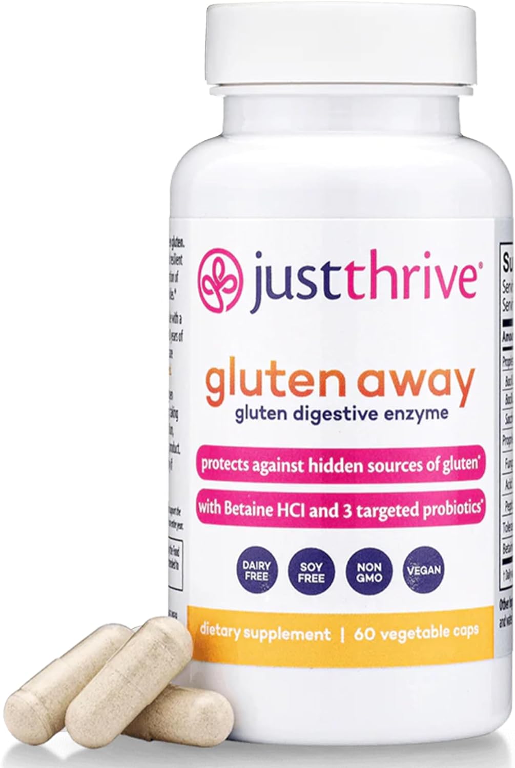 Just Thrive Gluten Away - Vegan Digestive Enzymes For Digest