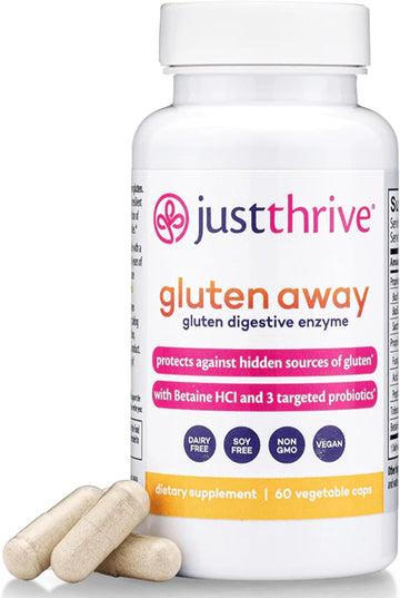 Just Thrive Gluten Away - Vegan Digestive Enzymes for Digest