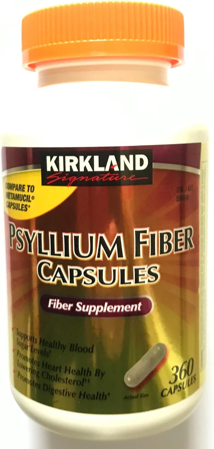 Fiber Capsules Kirkland Therapy For Regularity/Fiber Supplement, 360 Capsules - Compare To The Active Ingredient In Meta