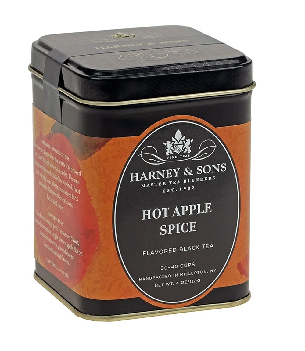 Harney and Sons HOT APPLE SPICE flavored black tea tin