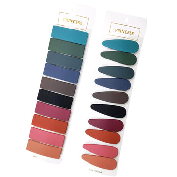 B.PHNE 20Pcs Matte Snap Hair Clip Barrettes for Girls women, No Slip Cute Solid Candy Color Hair Accessories Hair Pins (SnapClip20B)