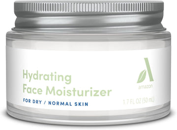 Amazon Aware Hydrating Face Moisturizer with Avocado & Sunower Seed Oils, Squalane & Cocoa Butter, Vegan, Formulated without Fragrance, Dermatologist Tested, Dry to Normal Skin, White, 1.7