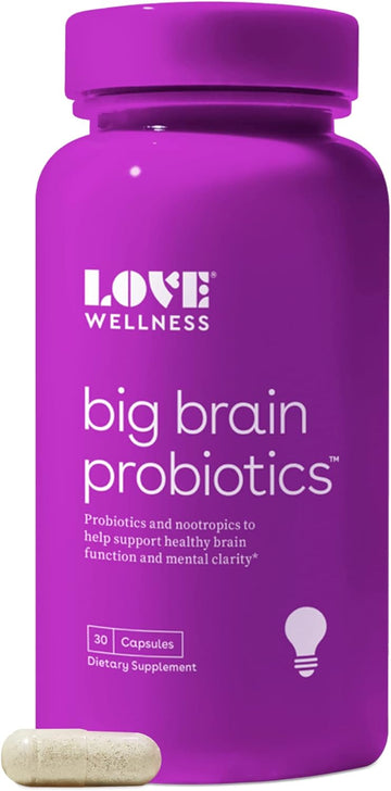 Love Wellness Nootropics Brain Support Supplement, Big Brain Probiotic