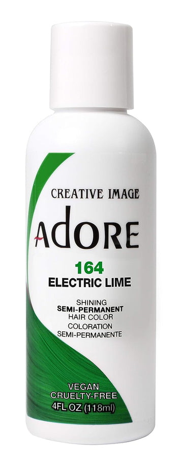 Adore Semi Permanent Hair Color - Vegan and Cruelty-Free Hair Dye - 4   - 164 Electric Lime (Pack of 1)